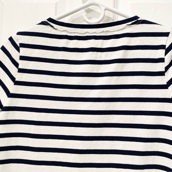 Anthropologie Split Neck Striped T Shirt - Picture 5 of 11